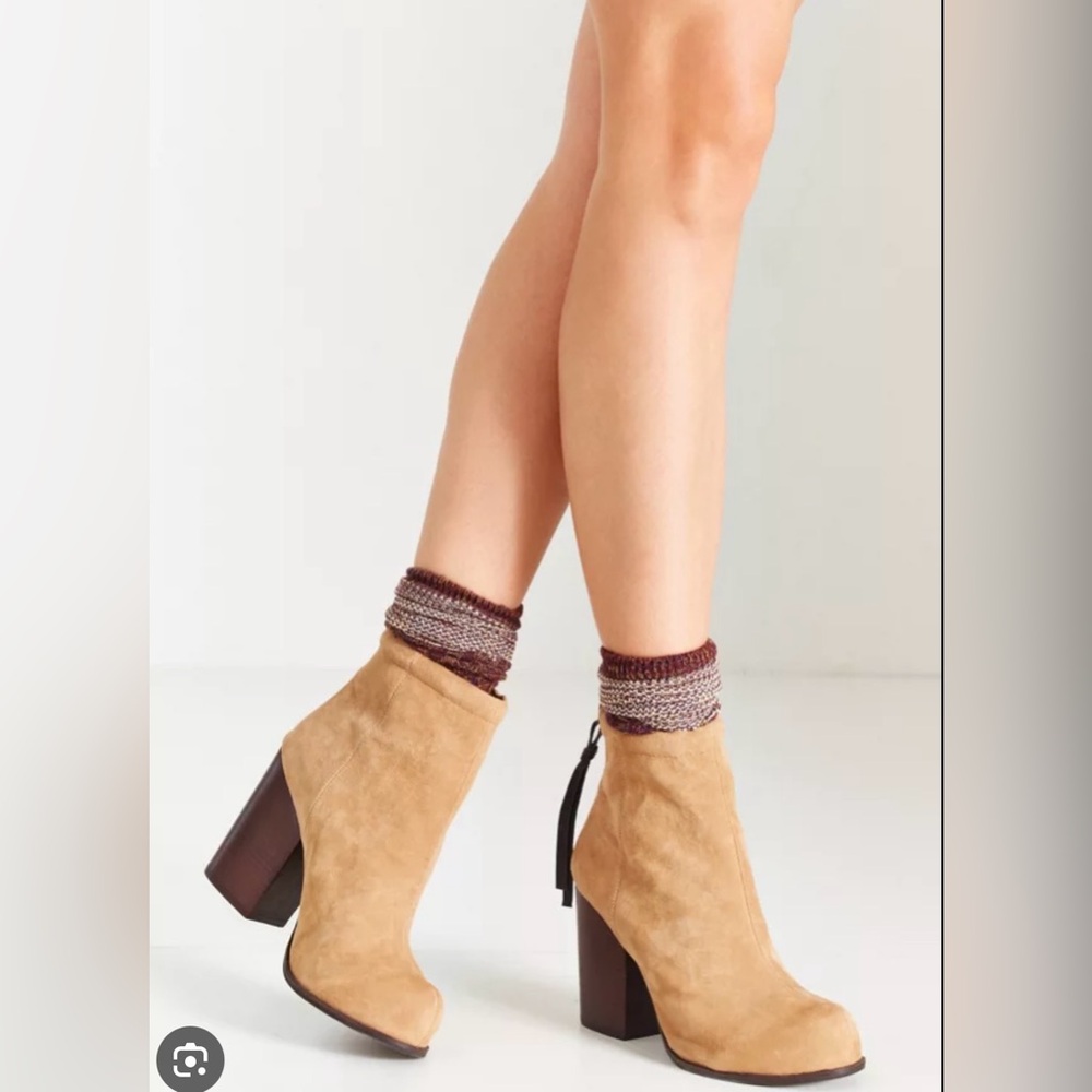 Jeffrey Campbell Rumble Tan Suede Ankle Booties